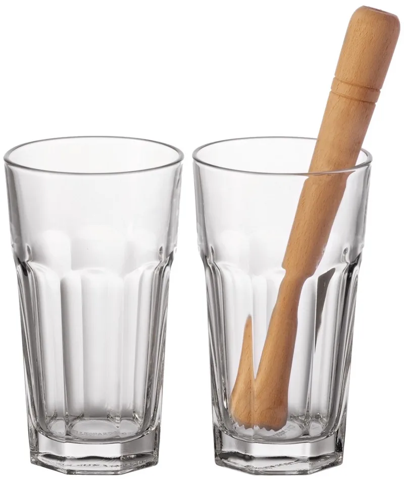BAR Caipirinha glazen - 2 Glazen met Stamper by Leonardo in Transparent – product photo