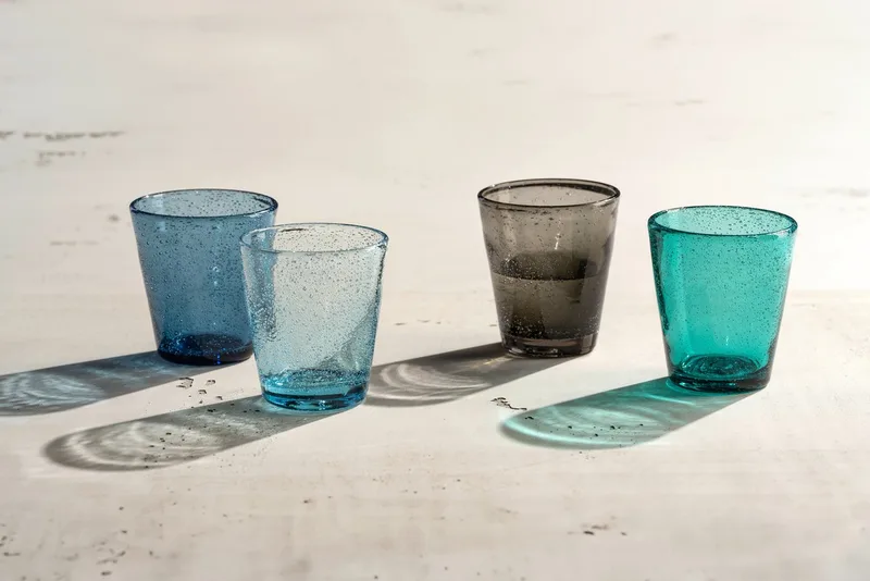 BURANO drinkglas assorti koude kleuren - set/4 by Leonardo in Blue, Grey – product photo 2 of 5