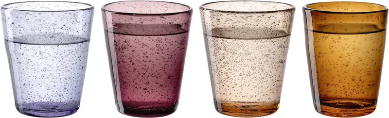 BURANO drinkglas assorti warme kleuren - set/4 de Leonardo en Rose, Orange – photo produit 1 sur 5