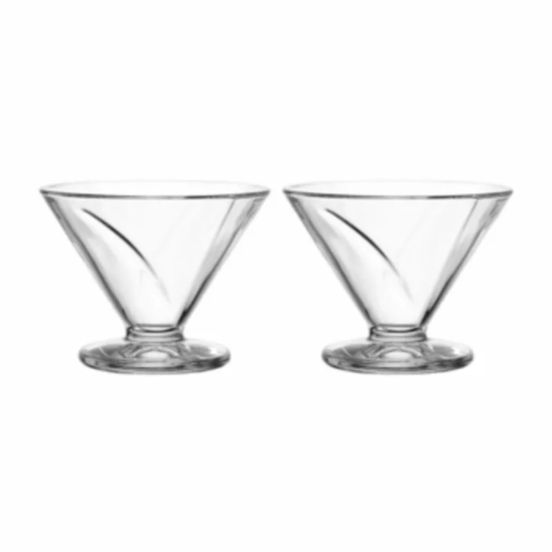 CONO Schaal op voet 270ml - set/2 by Leonardo in Transparent – product photo