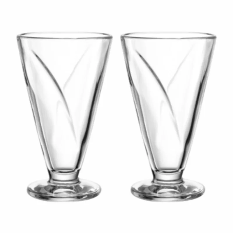 CONO Schaal op voet 360ml - set/2 by Leonardo in Transparent – product photo