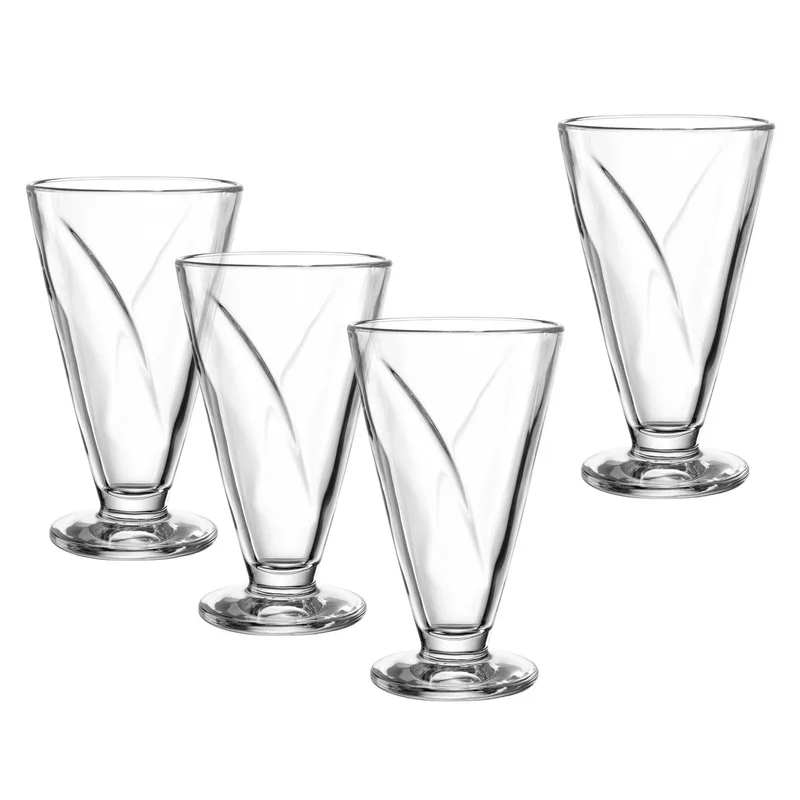 CONO Schaal op voet 360ml - set/4 by Leonardo in Transparent – product photo 1 of 5