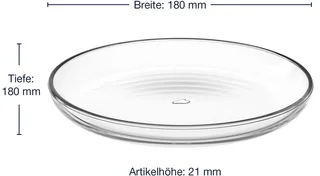 CUCINA Bord 18cm - set/4 by Leonardo in Transparent – product photo 4 of 4