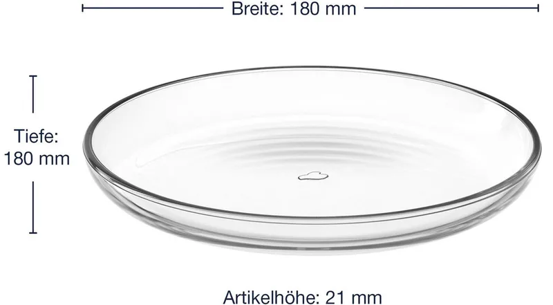 CUCINA Bord 18cm - set/4 by Leonardo in Transparent – product photo 4 of 4