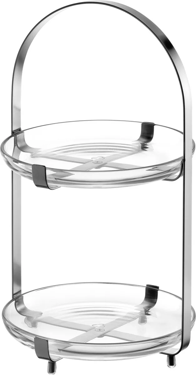 CUCINA Etagère 2delig zilver van Leonardo in Transparant – productfoto