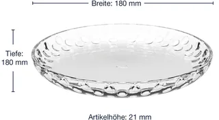 CUCINA OPTIC Bord 18cm - set/4 fra Leonardo i Gennemsigtig – produktbillede 4 af 4