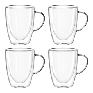 DUO Dubbelwandig glas 300ml - set/4 van Leonardo in Transparant – productfoto 1 van 3