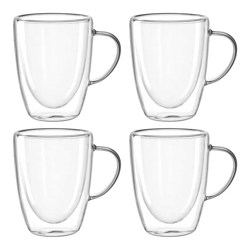DUO Dubbelwandig glas 300ml - set/4 van Leonardo in Transparant – productfoto 1 van 3