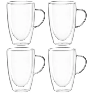 DUO Dubbelwandig glas 400ml - set/4 by Leonardo in Transparent – product photo 1 of 4