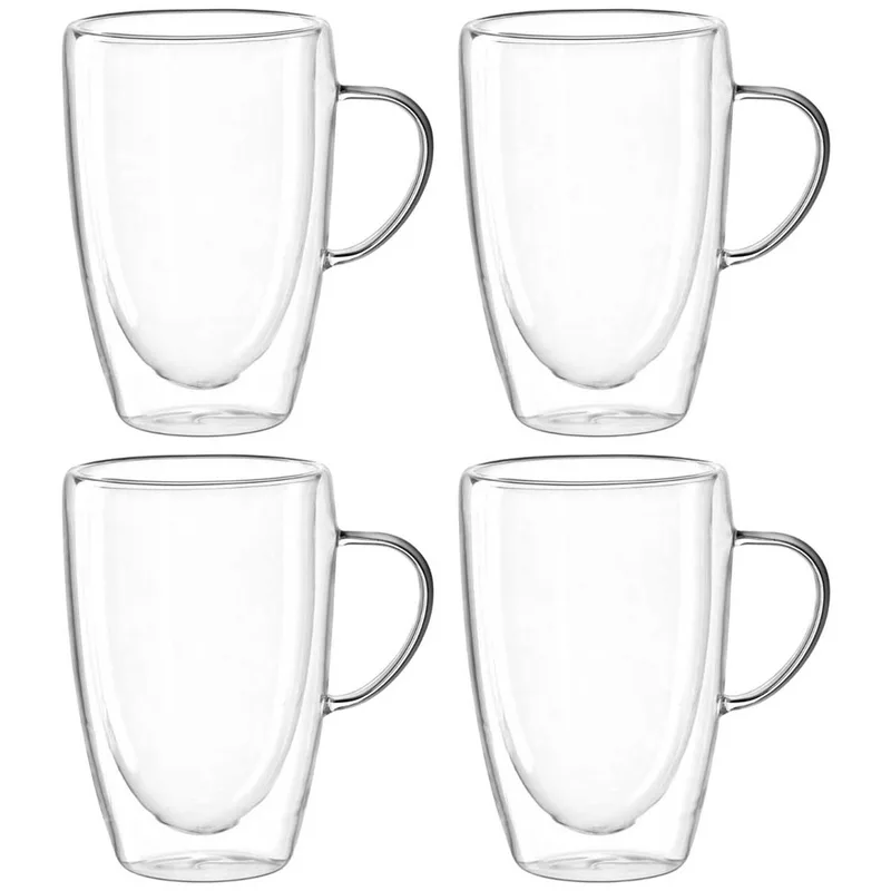 DUO Dubbelwandig glas 400ml - set/4 by Leonardo in Transparent – product photo 1 of 4