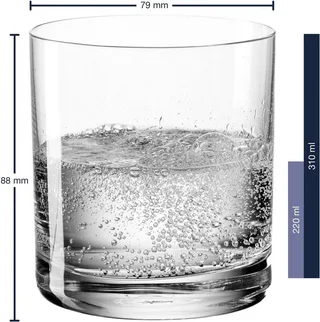 EASY+ Glas 310ml - set/6 van Leonardo in Transparant – productfoto 4 van 4