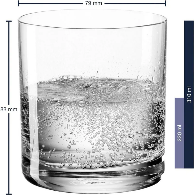 EASY+ Glas 310ml - set/6 van Leonardo in Transparant – productfoto 4 van 4