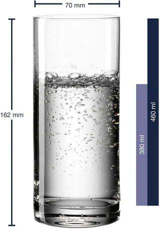 EASY+ Glas 460ml - set/6 van Leonardo in Transparant – productfoto 3 van 3
