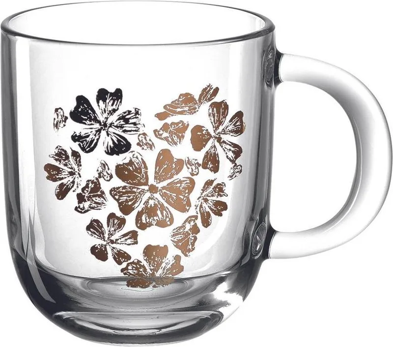 Emozione - Glas 400 ml - Bloemen hart från Leonardo i Transparent – produktbild