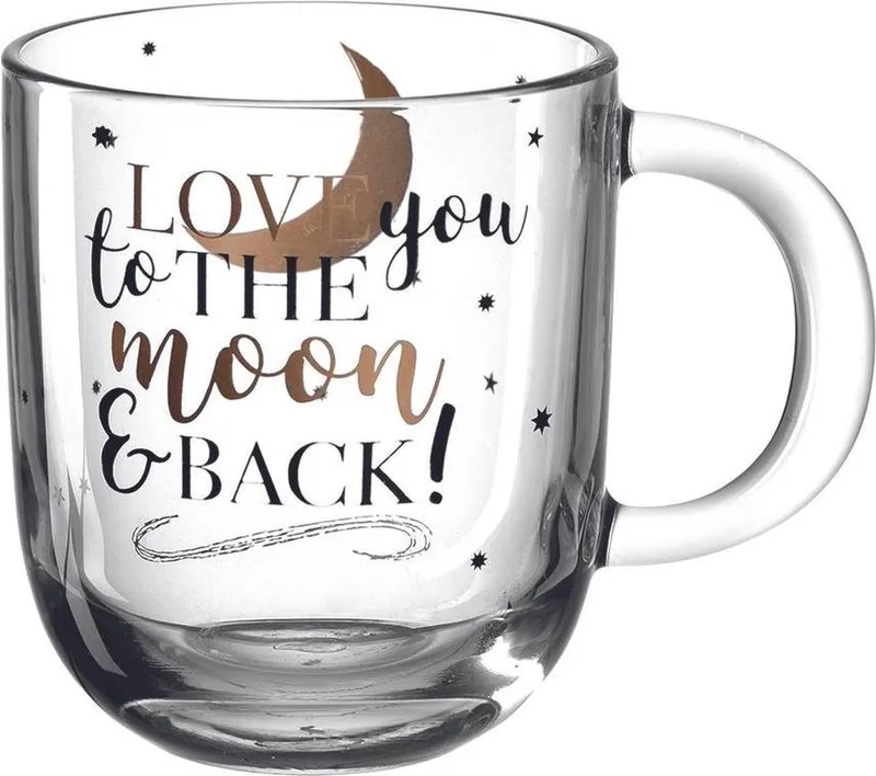 EMOZIONE Glas 400 ml - Love you to… de Leonardo en Transparent – photo produit