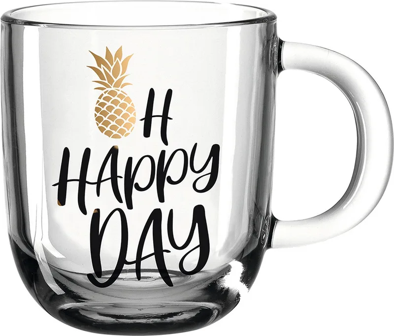 EMOZIONE Glas 400 ml - Oh happpy day by Leonardo in Gold, Black – product photo