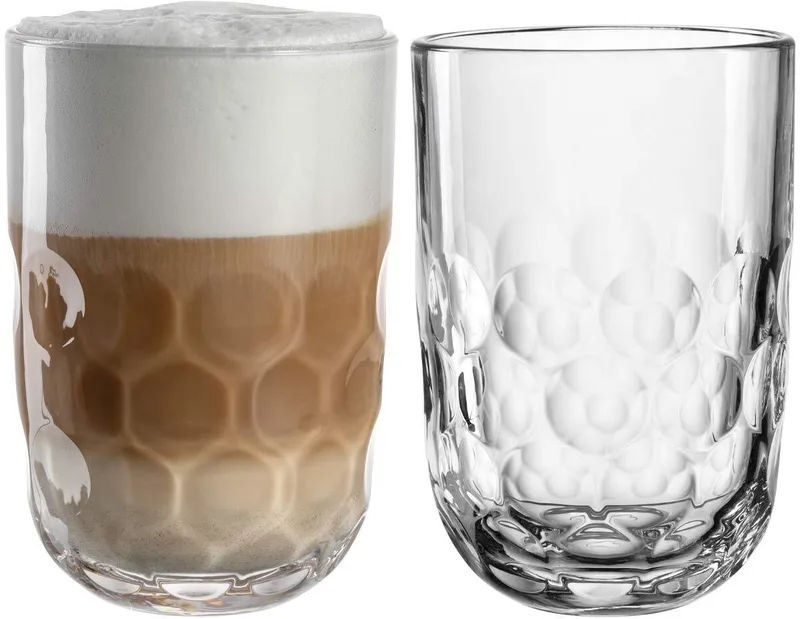 GOCCE 1 Latte Macchiato glas 390ml - set/2 by Leonardo in Transparent – product photo