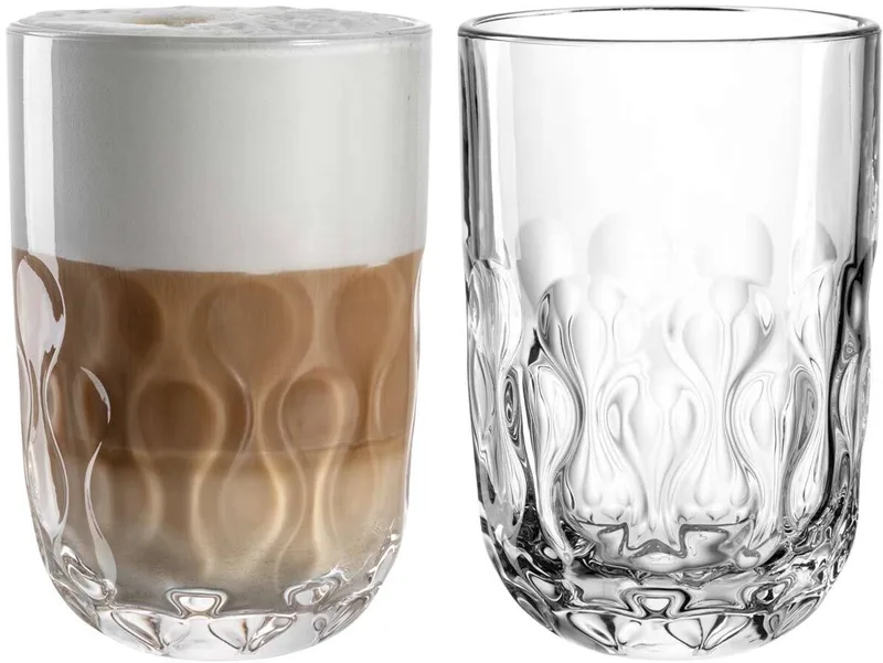 GOCCE 2 Latte Macchiato glas 390ml - set/2 fra Leonardo i Gennemsigtig – produktbillede