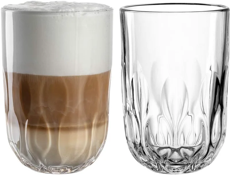 GOCCE 3 Latte Macchiato glas 390ml - set/2 by Leonardo in Transparent – product photo