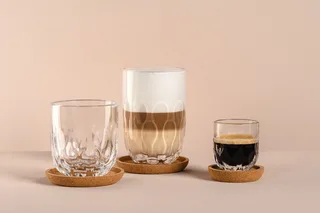 Latte Macchiato Gläser (3) Gocce 390 ml Set van 6 by Leonardo in Transparent – product photo 2 of 5
