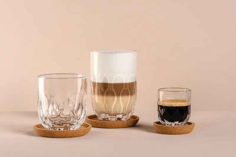 Latte Macchiato Gläser (3) Gocce 390 ml Set van 6 by Leonardo in Transparent – product photo 2 of 5