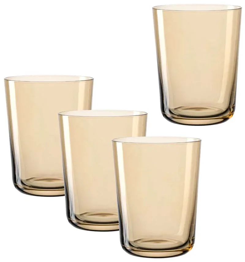 LEGGERO glas 330ml tosca - set/4 by Leonardo in Amber – product photo