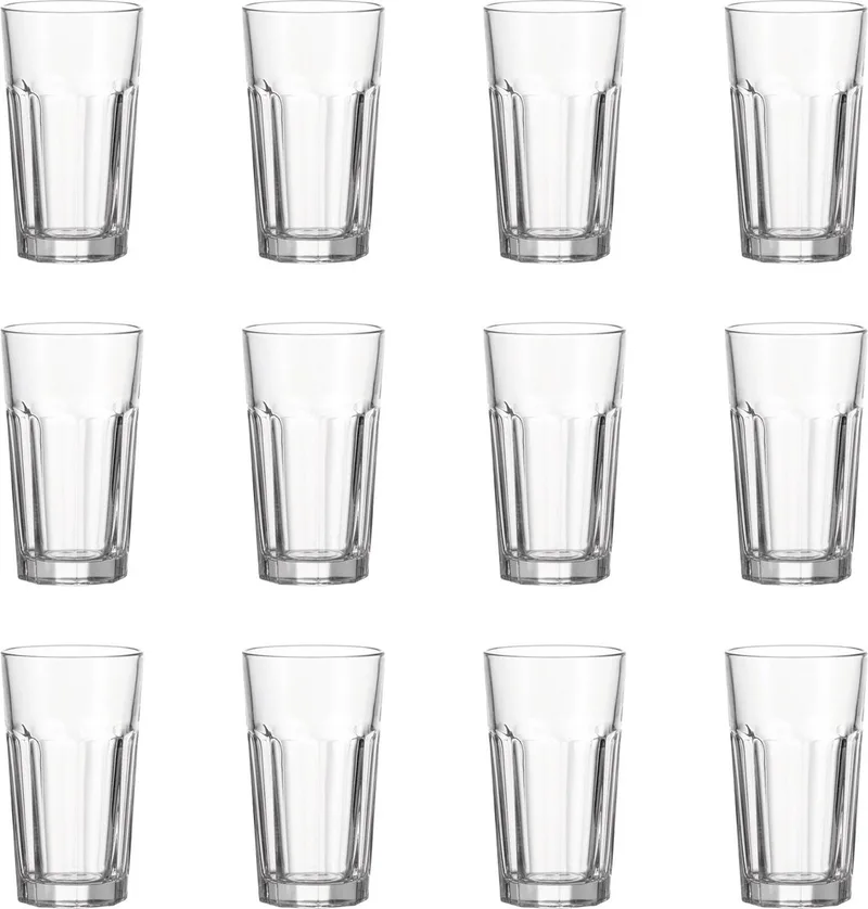 Longdrinkgläser Rock 540 ml Set van 12 by Leonardo in Transparent – product photo