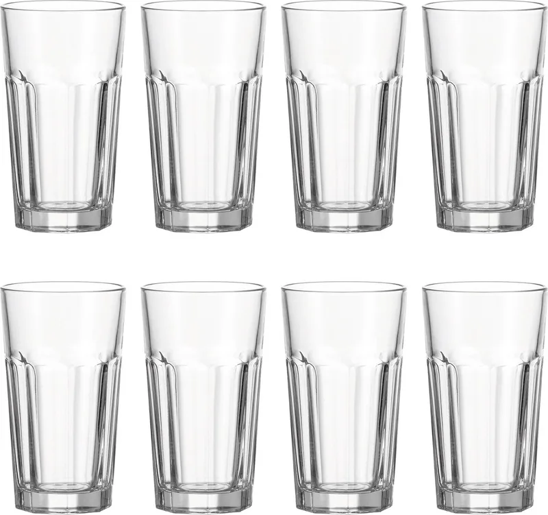 Longdrinkgläser Rock 540 ml Set van 8 by Leonardo in Transparent – product photo