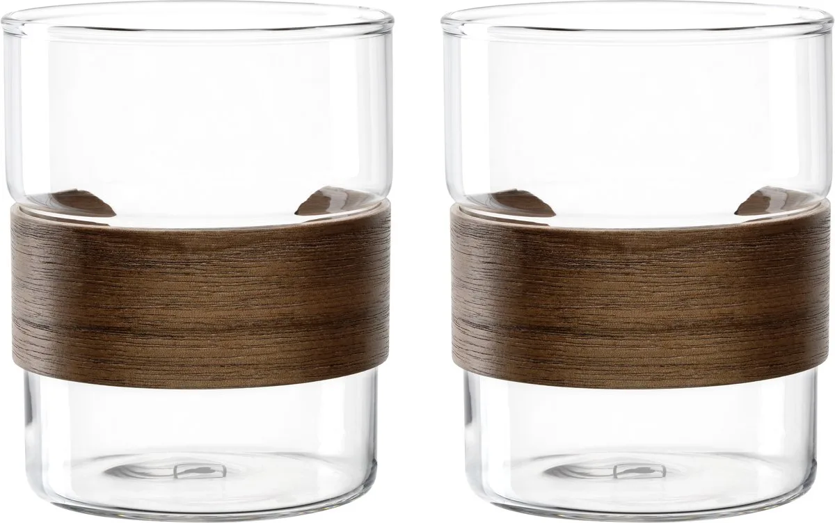 NOVO LEGNO Theeglas 320ml - set/2 de Leonardo en Transparent – photo produit