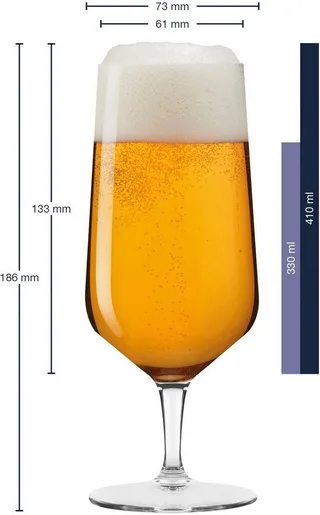 PUCCINI Bierglas 410ml - set/6 de Leonardo en Transparent – photo produit 3 sur 5