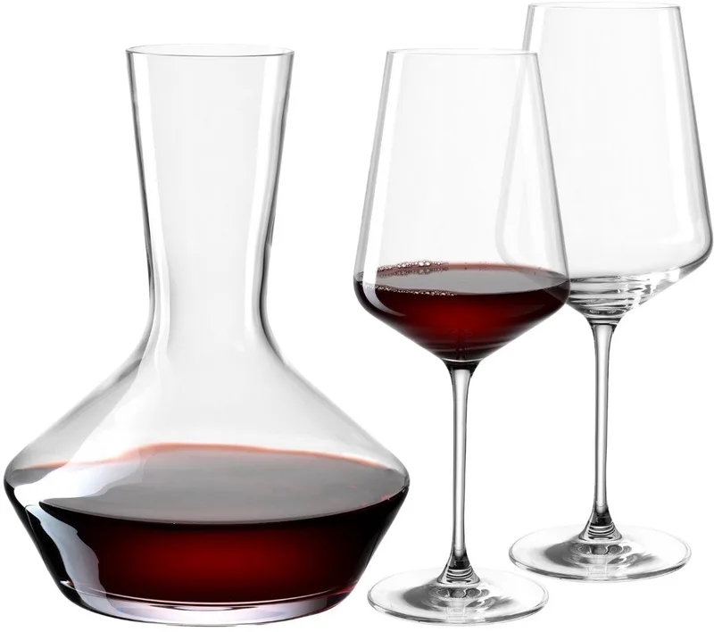 PUCCINI Set XL - Decanteerder en 2 glazen - set/3 de Leonardo en Transparent – photo produit