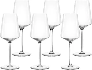 PUCCINI Witte wijnglazen 400 ml - set/6 by Leonardo in Transparent – product photo 1 of 5