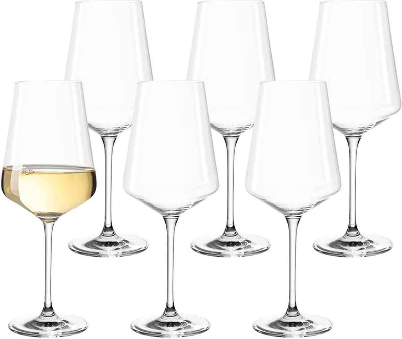 PUCCINI Witte wijnglazen 560 ml - set/6 by Leonardo in Transparent – product photo