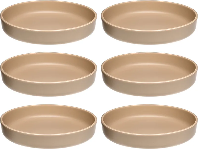 Roma bord diep 20cm - set/6 by Leonardo in Abrikoos – product photo
