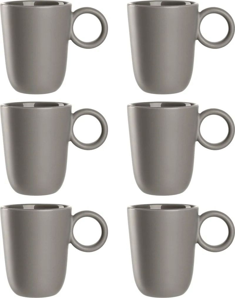 ROMA mok 400ml - set/6 by Leonardo in Taupe – product photo