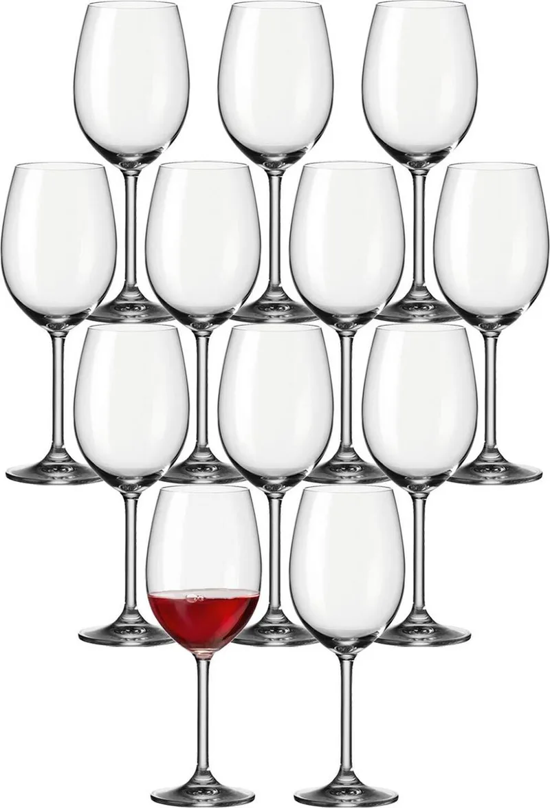 Rotweinglas Daily 460 ml Set van 12 by Leonardo in Transparent – product photo