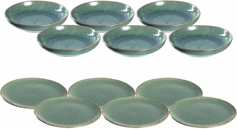 Tafelservice Matera Set van 12 by Leonardo in Green – product photo
