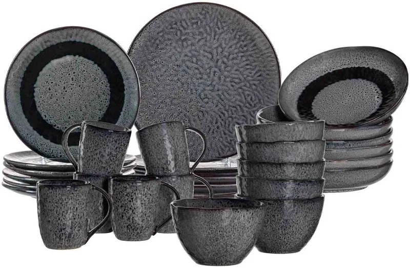 Tafelservice Matera Set van 30 de Leonardo en Anthracite – photo produit