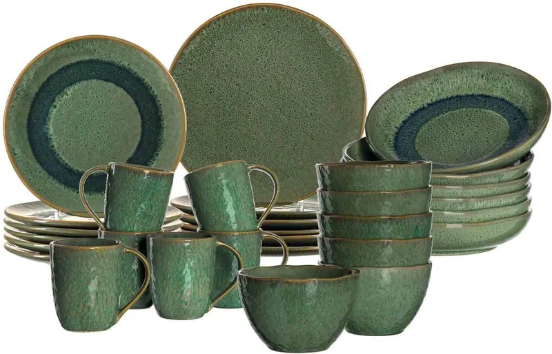 Tafelservice Matera Set van 30 van Leonardo in Groen – productfoto
