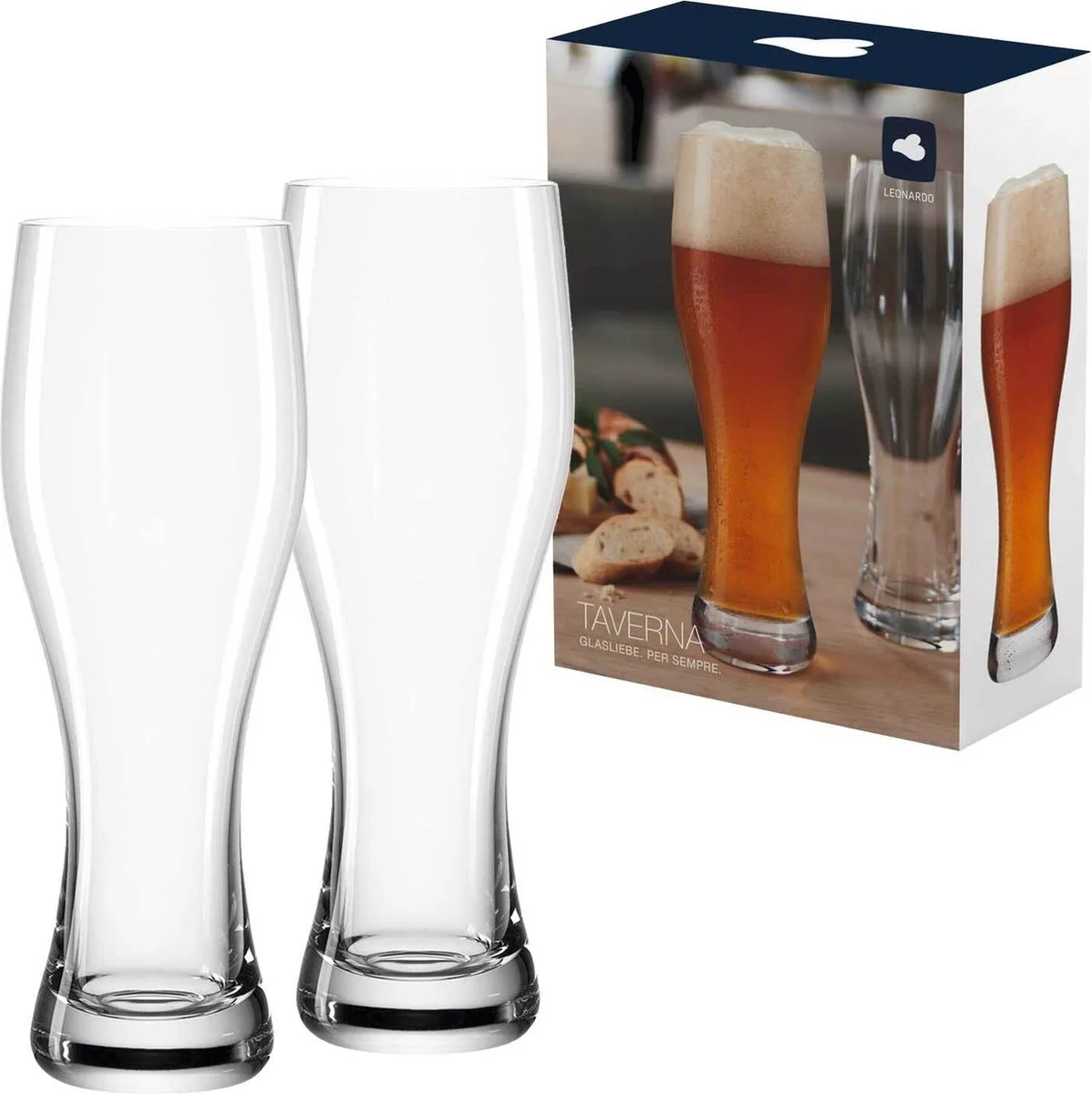 Taverna Speciaalbier glas - 500 ml - 2 stuks fra Leonardo i Gennemsigtig – produktbillede