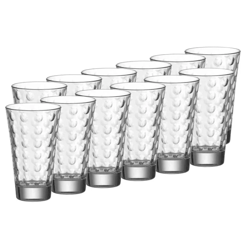 Trinkgläser Optic 300 ml Set van 12 by Leonardo in Transparent – product photo