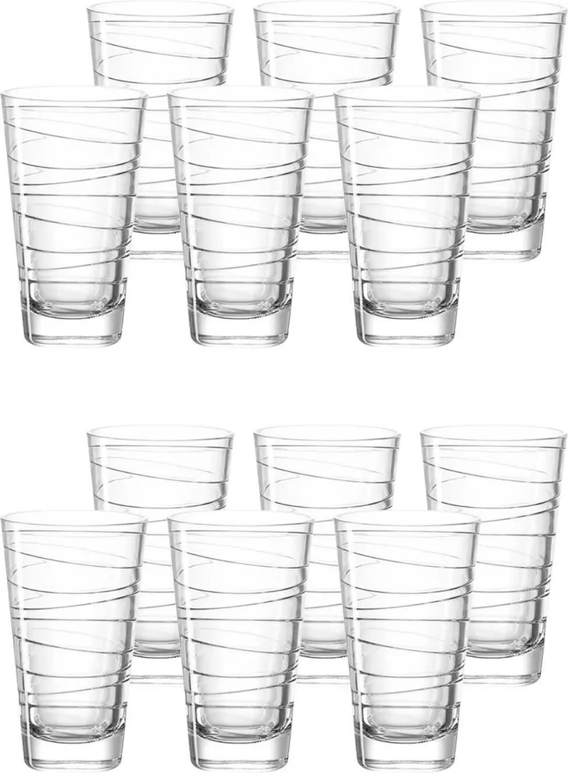 Trinkgläser Vario 280 ml Set van 12 by Leonardo in Transparent – product photo