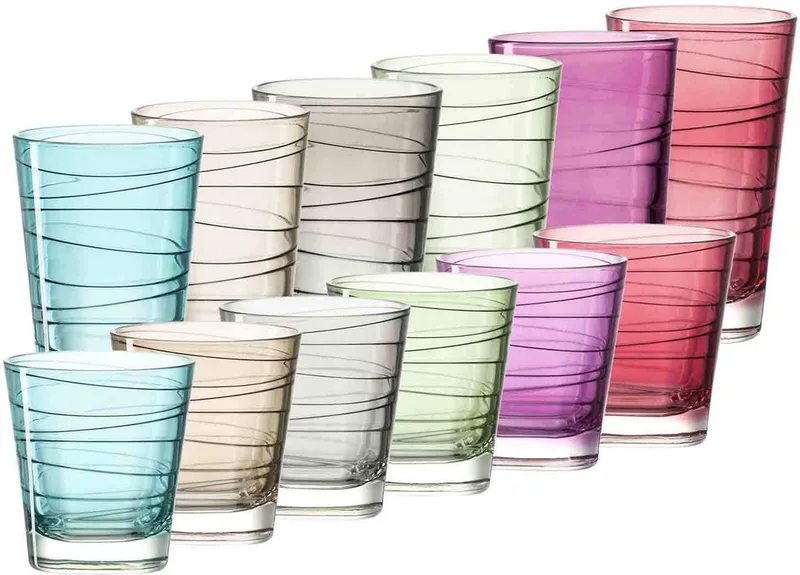 Trinkgläser Vario Set van 12 by Leonardo in Gekleurd – product photo