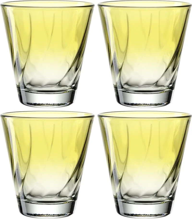 TWIST drinkglas 215ml - SET/4 by Leonardo in Yellow – product photo