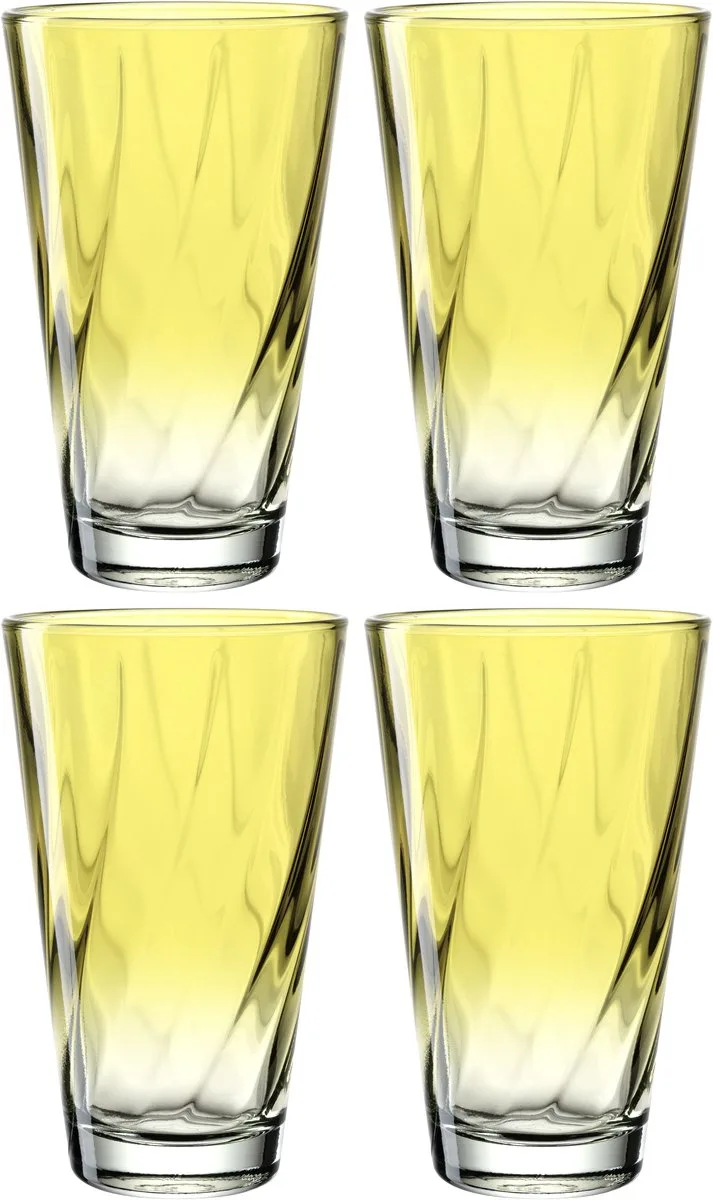 TWIST Drinkglas 300ml - SET/4 van Leonardo in Geel – productfoto