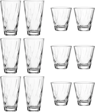 TWIST Glazenset 12-delig van Leonardo in Transparant – productfoto 1 van 5