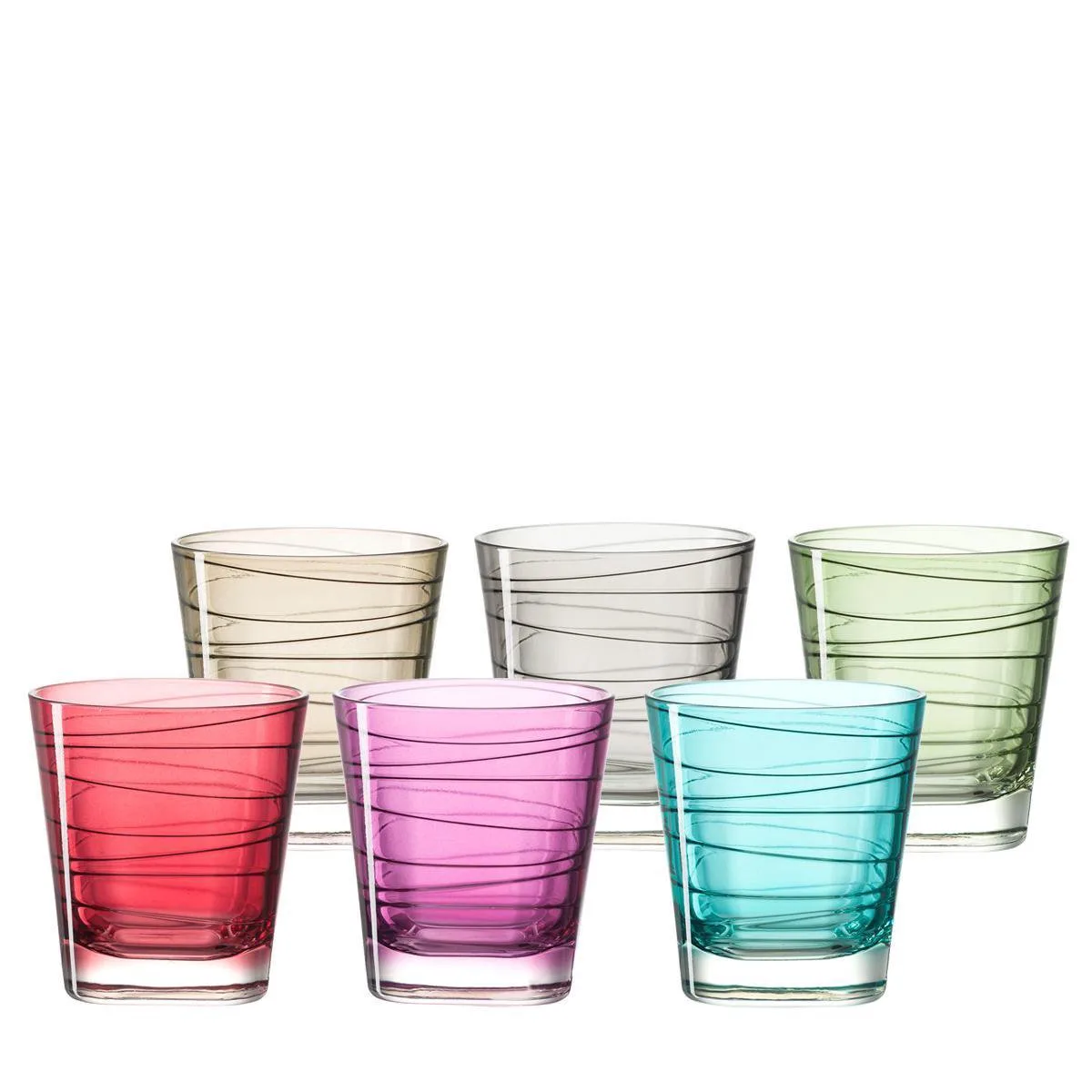 VARIO Drinkglas assorti 250ml - set/6 van Leonardo in Meerkleurig – productfoto