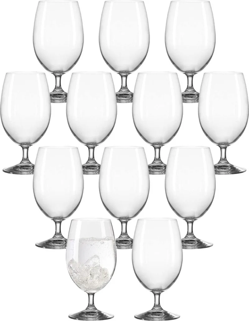 Wasserglas Daily 370 ml Set van 12 by Leonardo in Transparent – product photo