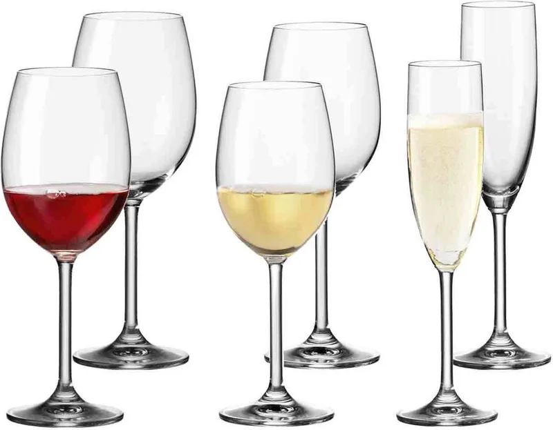 Wein- und Sektgläser Daily Set van 6 von Leonardo in Transparent – Produktfoto