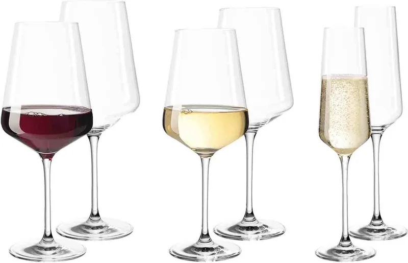 Wein- und Sektgläser Puccini Set van 6 by Leonardo in Transparent – product photo